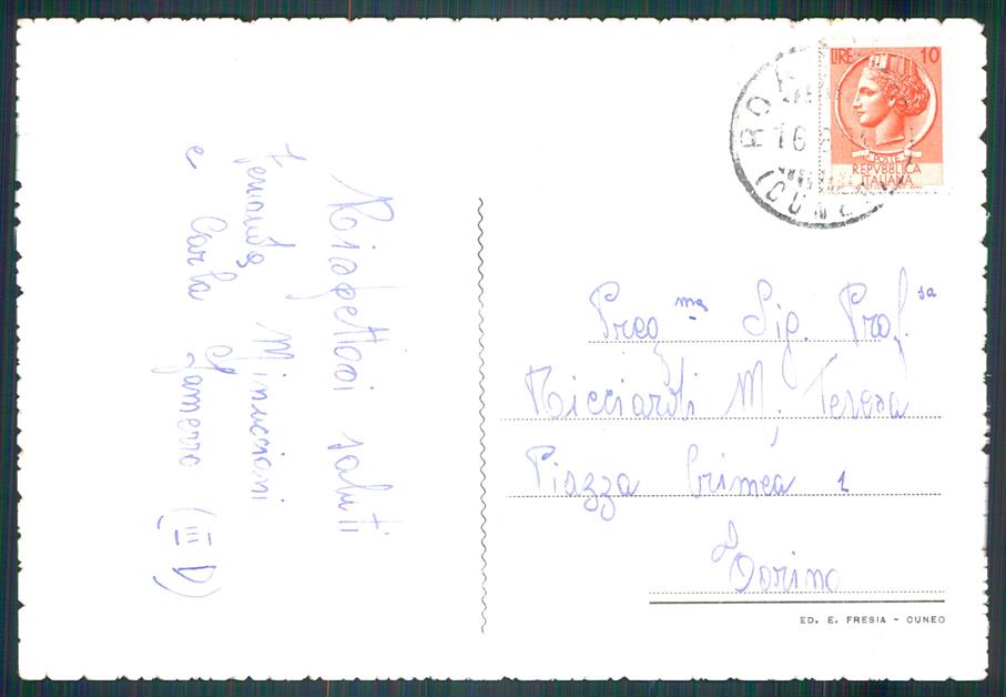 Cuneo Roaschia FG cartolina MZ0923 – retro