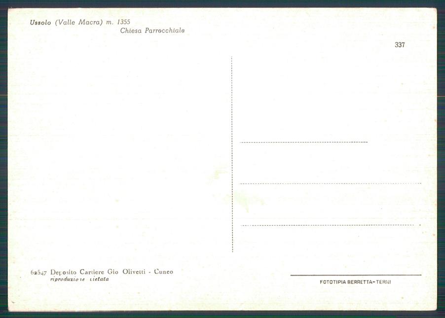 Cuneo Prazzo Ussolo FG cartolina MZ0928 – retro