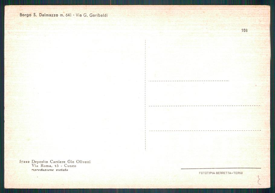 Cuneo Borgo San Dalmazzo FG cartolina MZ0939 – retro