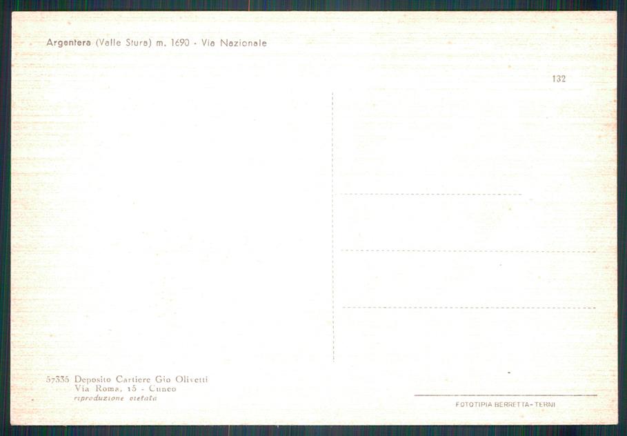 Cuneo Argentera FG cartolina MZ0942 – retro