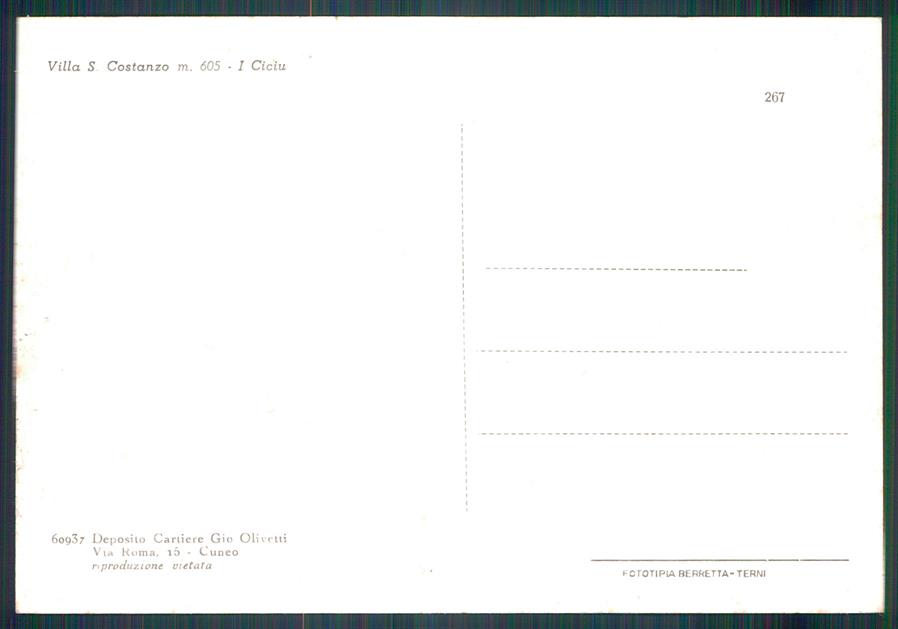 Cuneo Villar San Costanza I Ciciu FG cartolina MZ0949 – retro