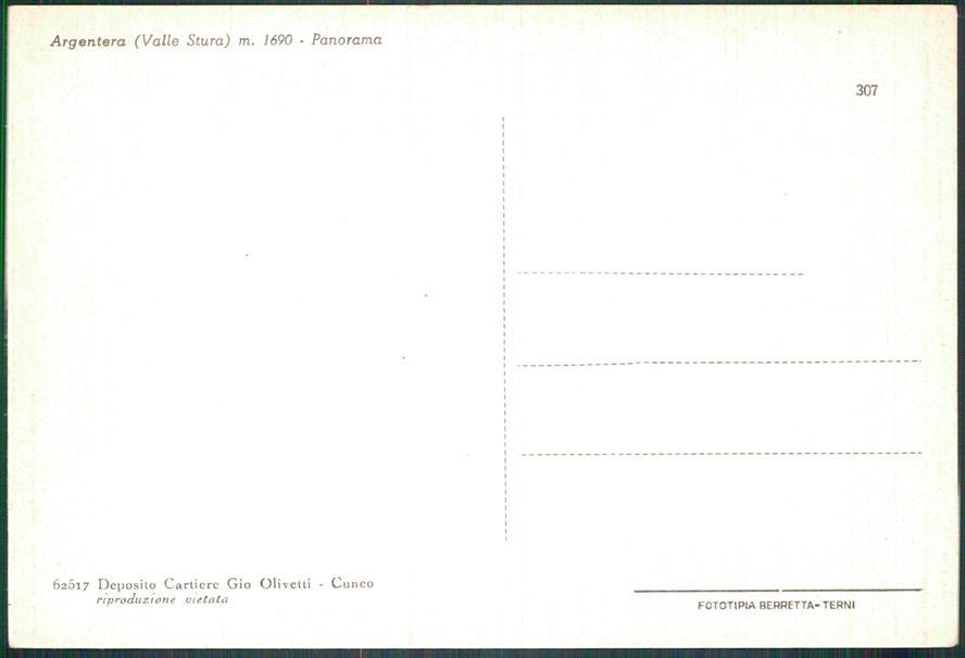 Cuneo Argentera FG cartolina MZ0956 – retro