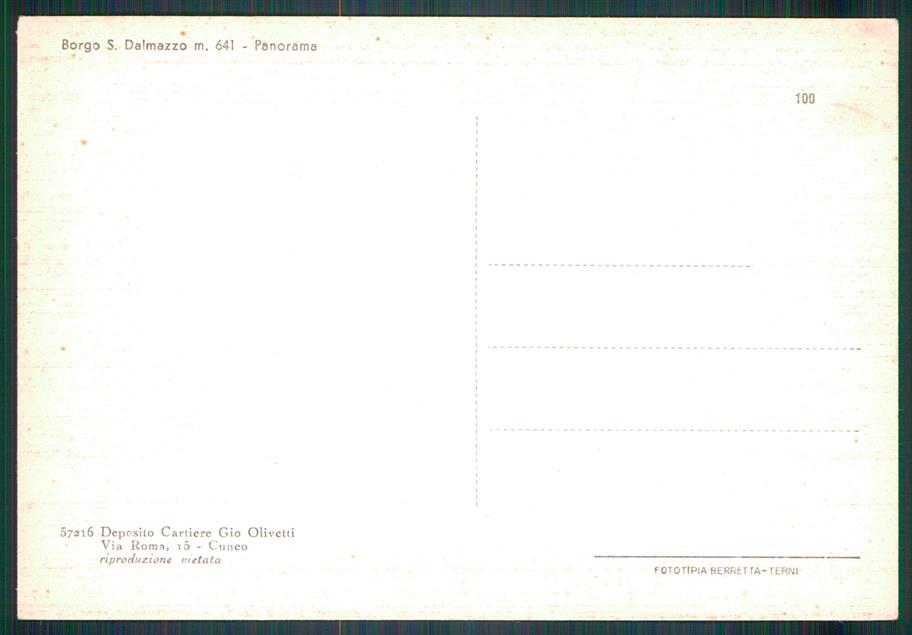Cuneo Borgo San Dalmazzo FG cartolina MZ0958 – retro