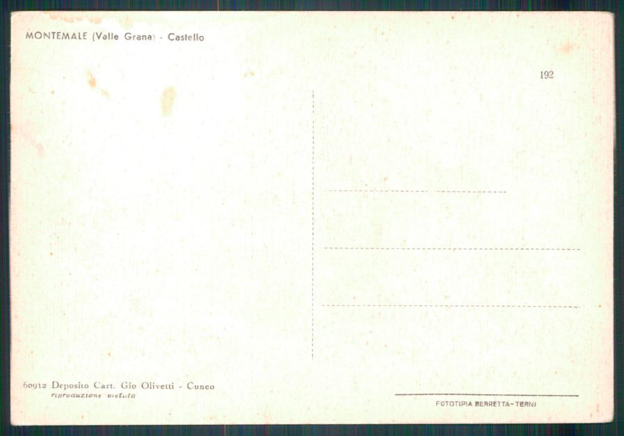 Cuneo Montemale FG cartolina MZ0959 – retro