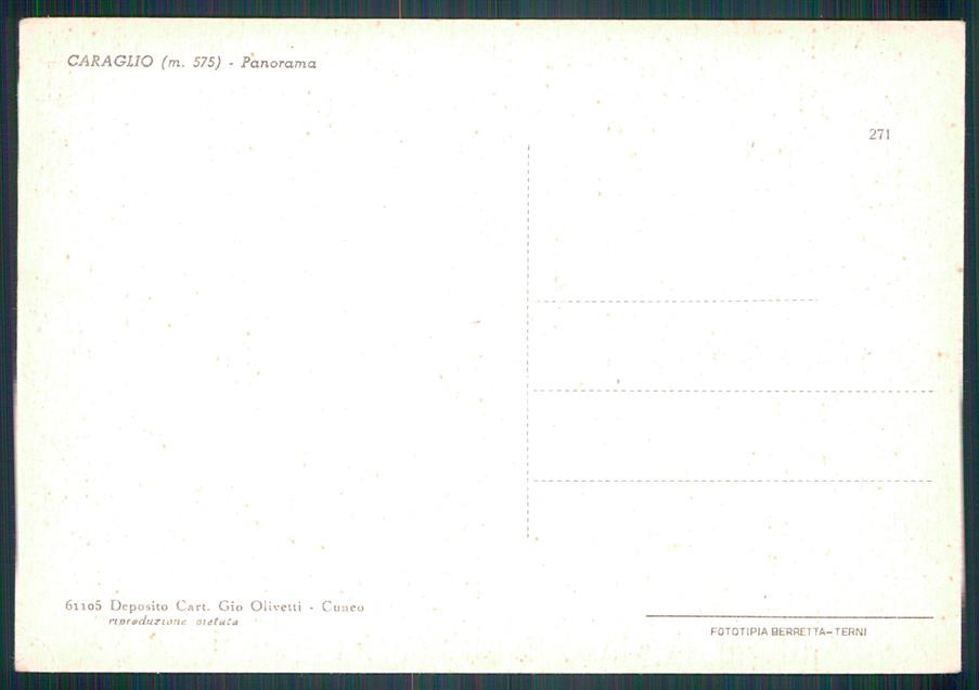Cuneo Caraglio FG cartolina MZ0965 – retro