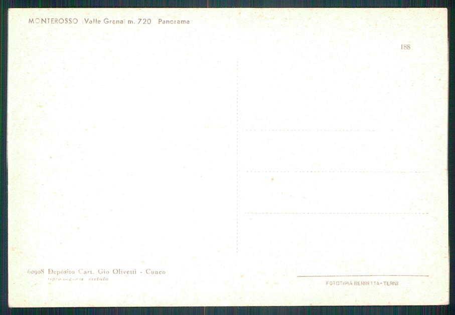 Cuneo Monterosso Valle Grana FG cartolina MZ0967 – retro