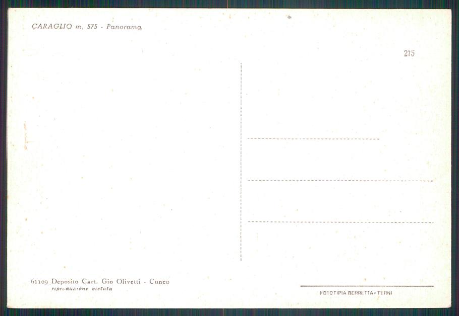 Cuneo Caraglio FG cartolina MZ0972 – retro