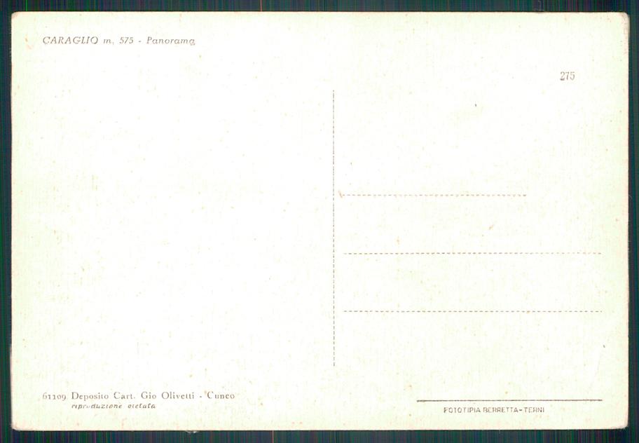 Cuneo Caraglio PIEGA FG cartolina MZ0973 – retro