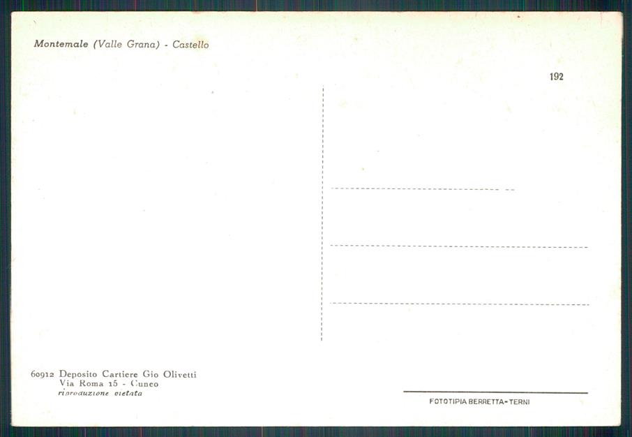 Cuneo Montemale FG cartolina MZ0976 – retro