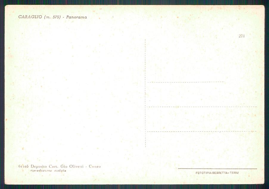 Cuneo Caraglio FG cartolina MZ0977 – retro