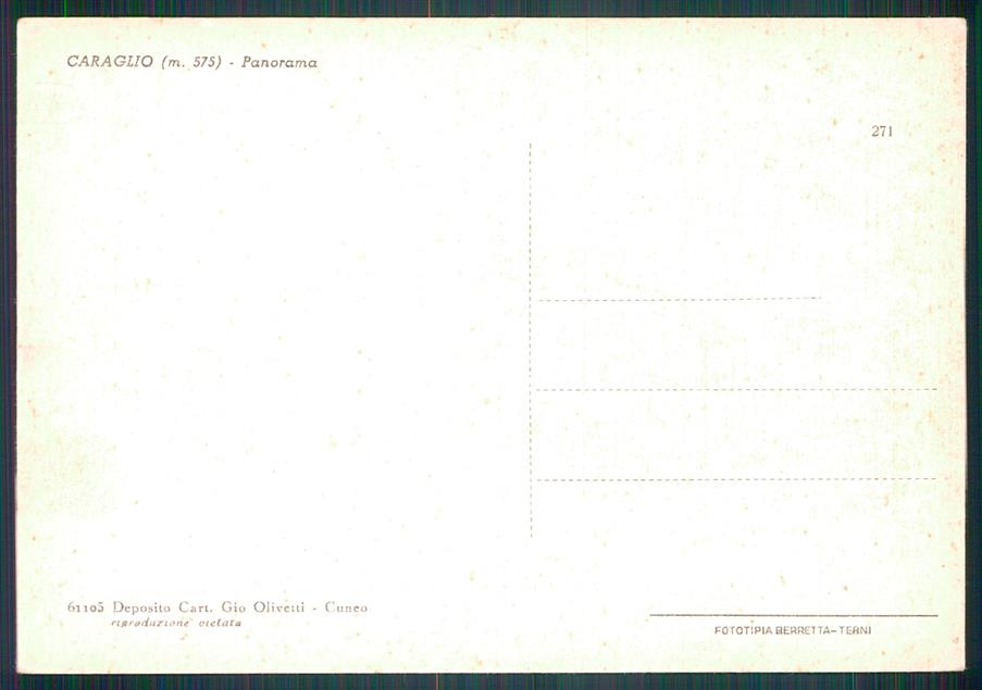 Cuneo Caraglio FG cartolina MZ0978 – retro