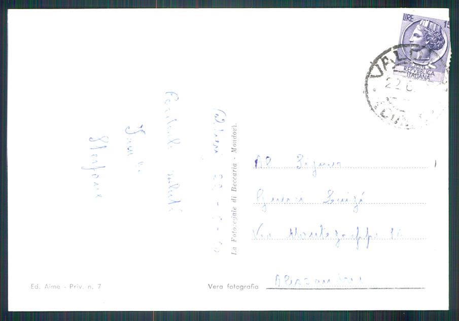 Cuneo Valdieri Valle Gesso Auto Municipio Foto FG cartolina MZ0984 – retro