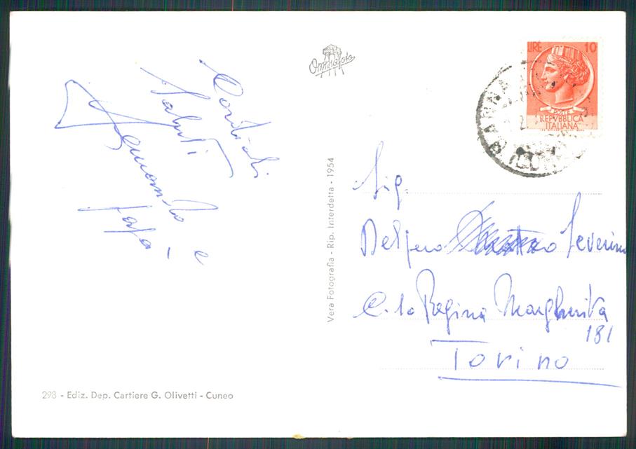 Cuneo Valdieri Sant'Anna di Foto FG cartolina MZ0987 – retro