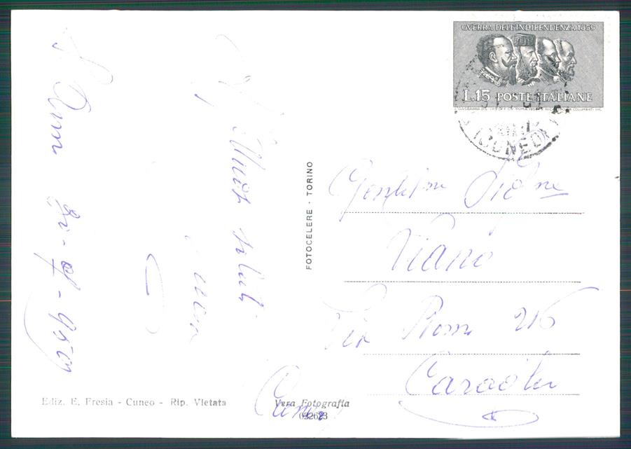 Cuneo Valdieri Sant'Anna di Foto FG cartolina MZ0988 – retro