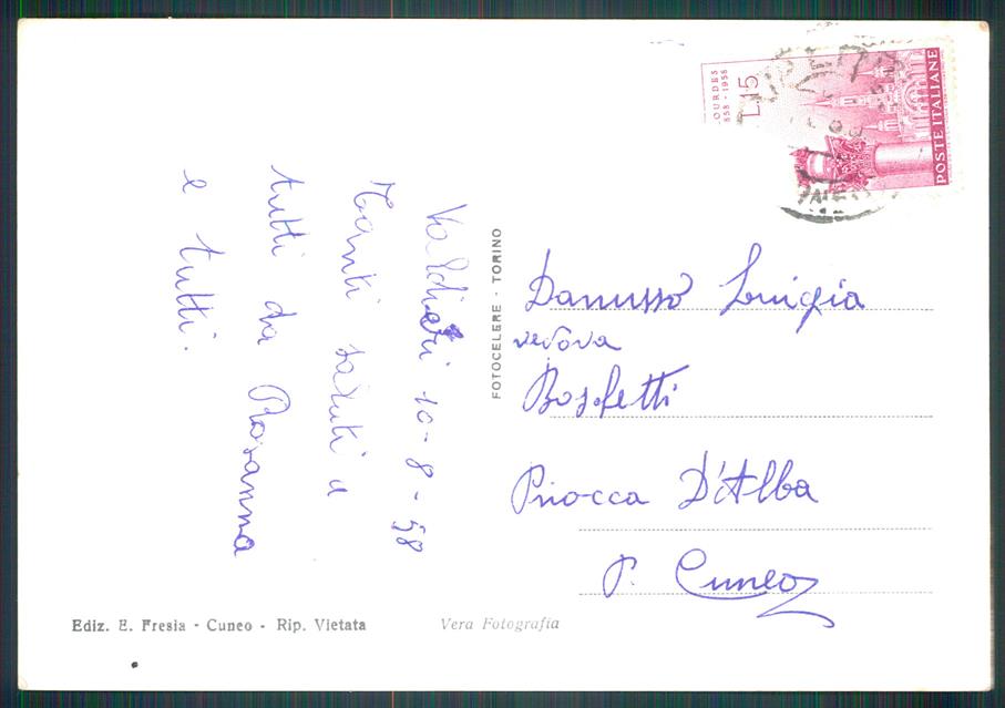 Cuneo Valdieri Sant'Anna di Foto FG cartolina MZ0990 – retro