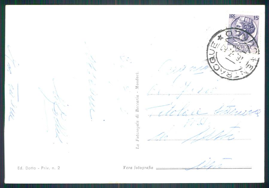 Cuneo Entracque Valle Gesso PIEGA Foto FG cartolina MZ0995 – retro