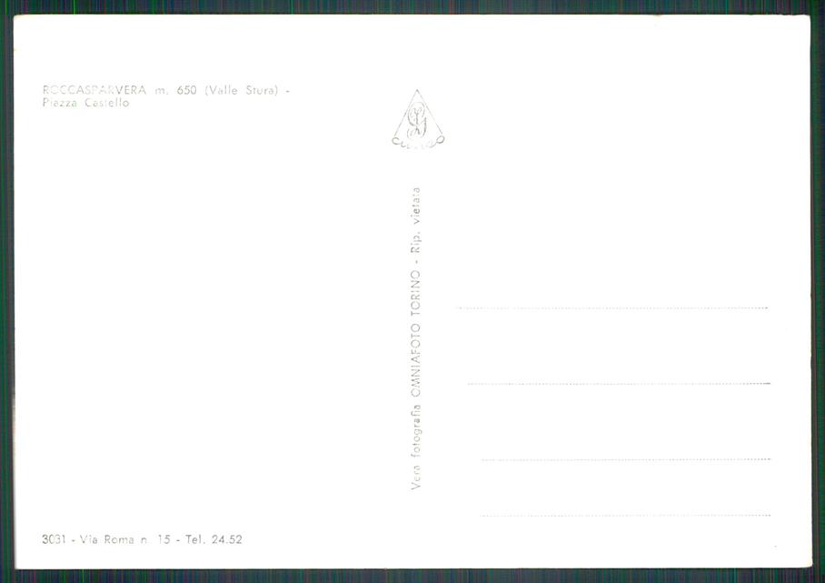 Cuneo Roccasparvera Lavatoio Foto FG cartolina MZ1006 – retro