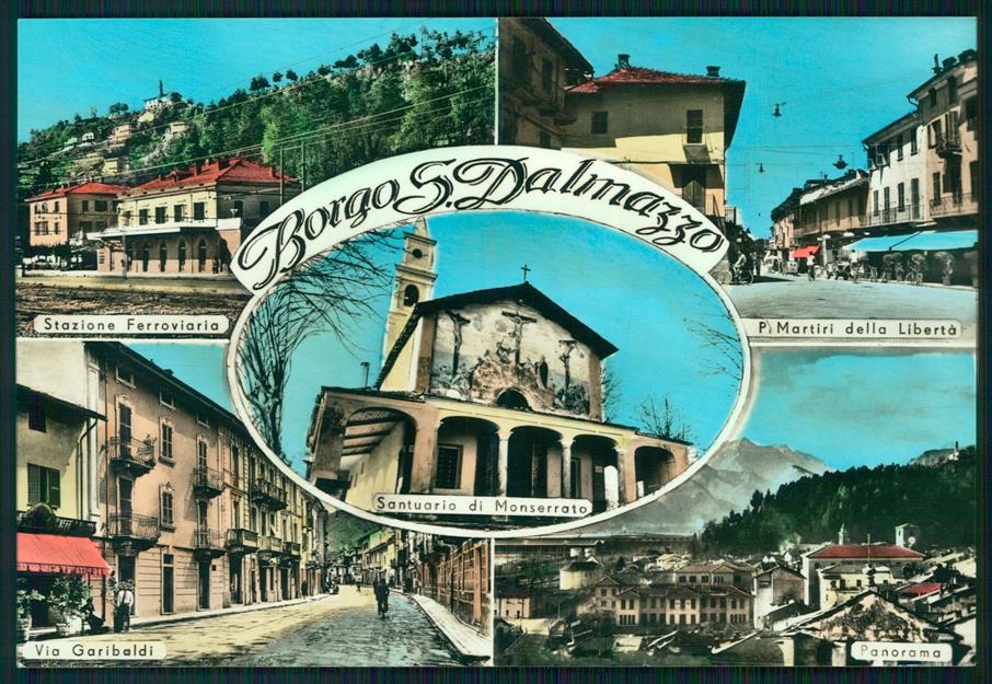 Cuneo Borgo San Dalmazzo Mappa Foto FG cartolina MZ1009 – fronte