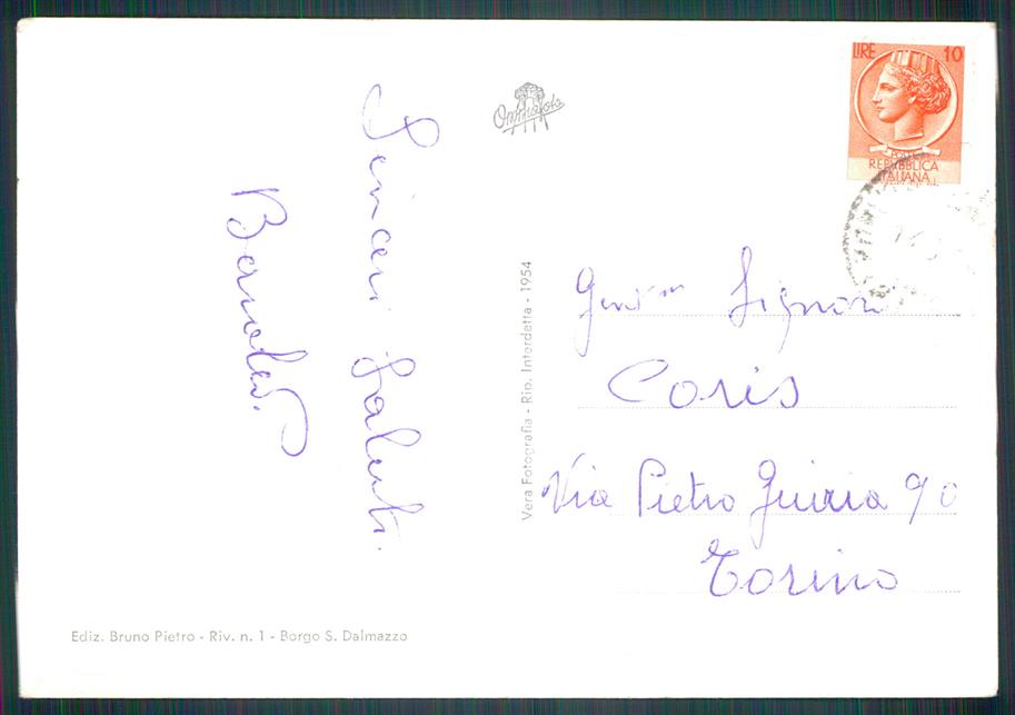 Cuneo Borgo San Dalmazzo Foto FG cartolina MZ1010 – retro
