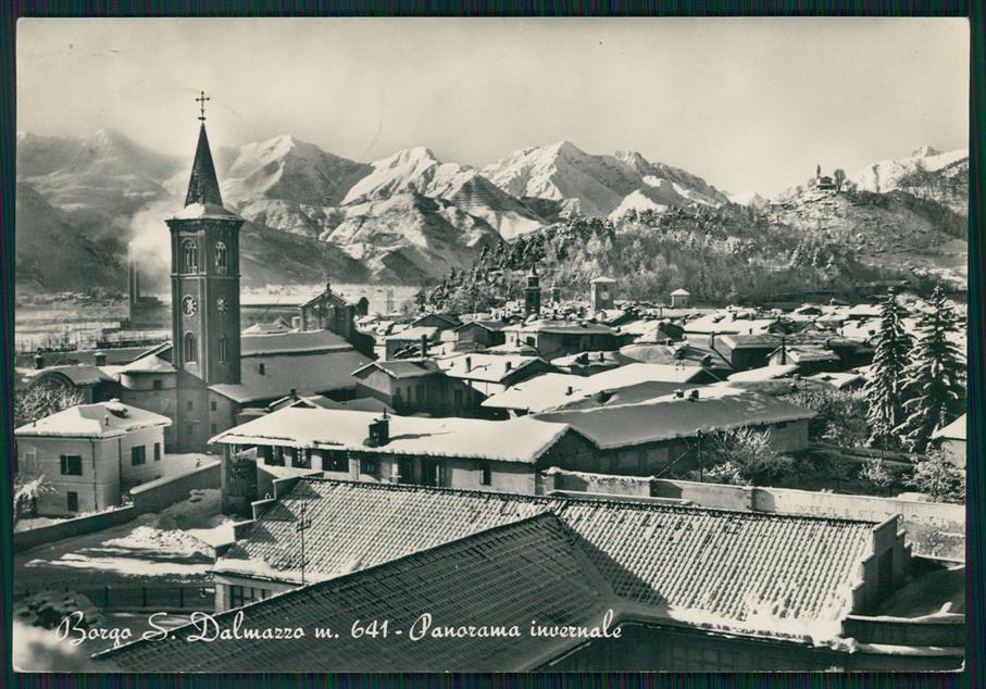 Cuneo Borgo San Dalmazzo Nevicata Foto FG cartolina MZ1011 – fronte