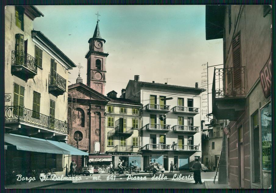 Cuneo Borgo San Dalmazzo Piazza Libertà Foto FG cartolina MZ1018 – fronte