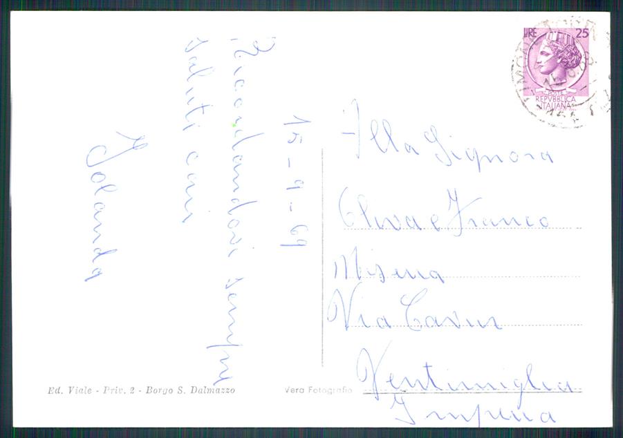Cuneo Borgo San Dalmazzo Corso Nizza Foto FG cartolina MZ1020 – retro