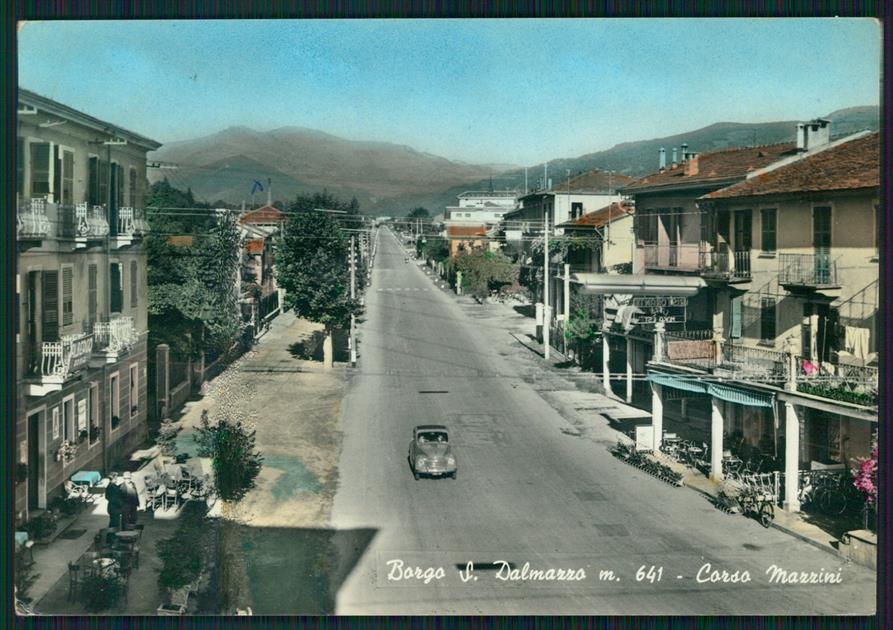 Cuneo Borgo San Dalmazzo Corso Mazzini Auto Foto FG cartolina MZ1023 – fronte