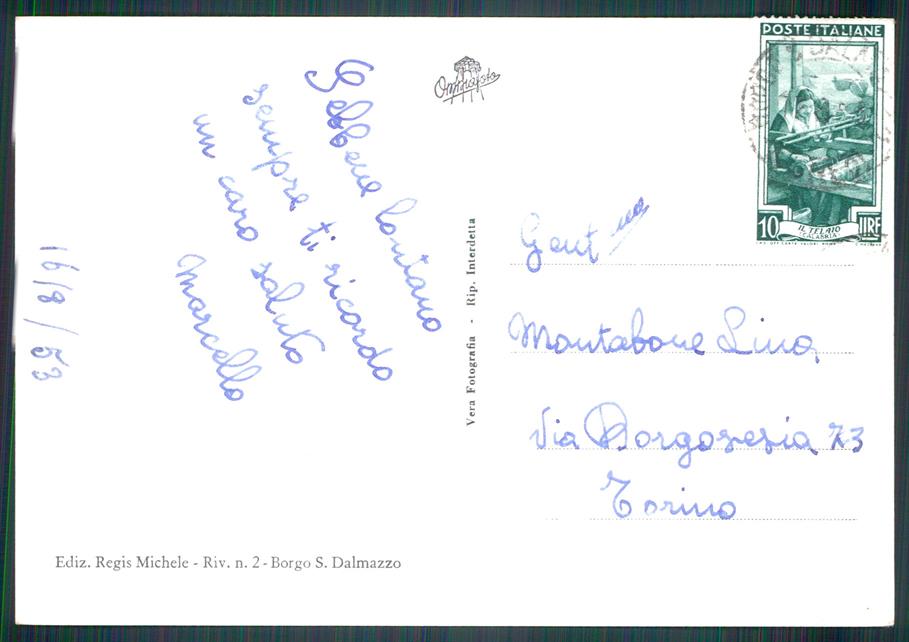 Cuneo Borgo San Dalmazzo Italcementi Foto FG cartolina MZ1025 – retro