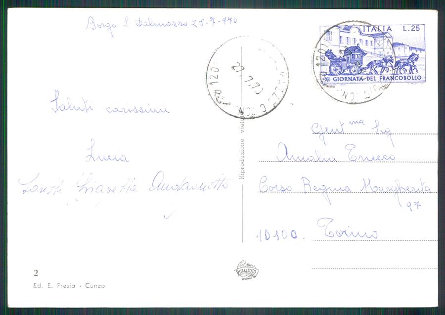 Cuneo Borgo San Dalmazzo Foto FG cartolina MZ1030 – retro