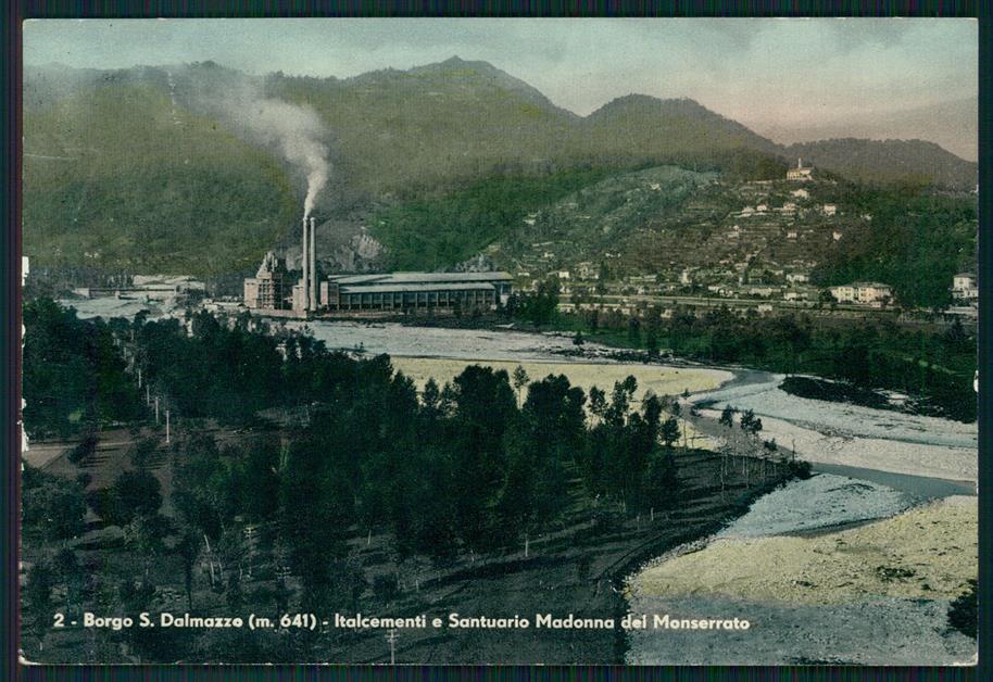 Cuneo Borgo San Dalmazzo Italcementi Madonna di Monserrato FG cartolina MZ1038 – fronte
