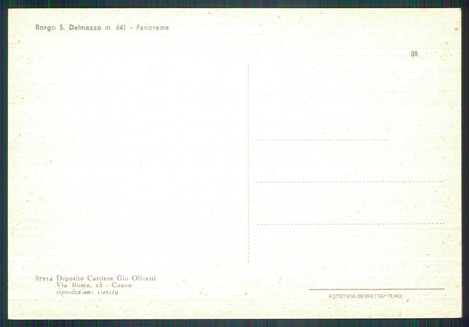 Cuneo Borgo San Dalmazzo FG cartolina MZ1039 – retro