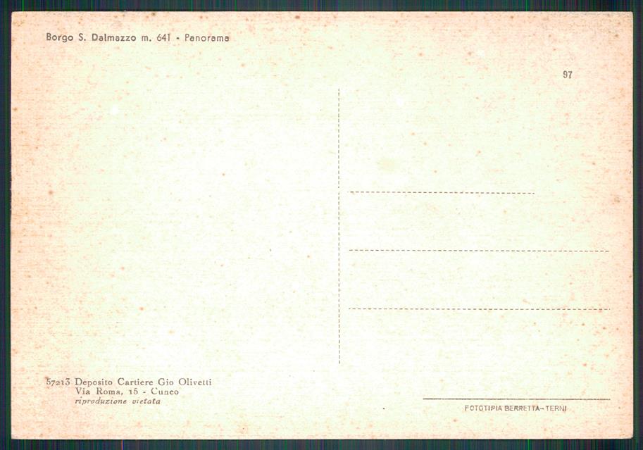 Cuneo Borgo San Dalmazzo FG cartolina MZ1050 – retro
