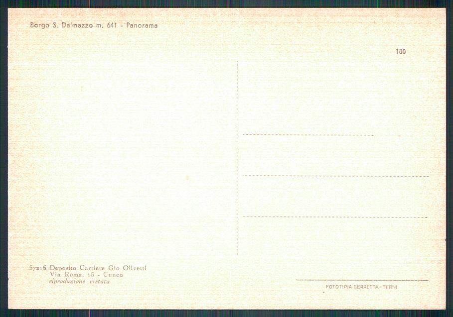 Cuneo Borgo San Dalmazzo FG cartolina MZ1051 – retro