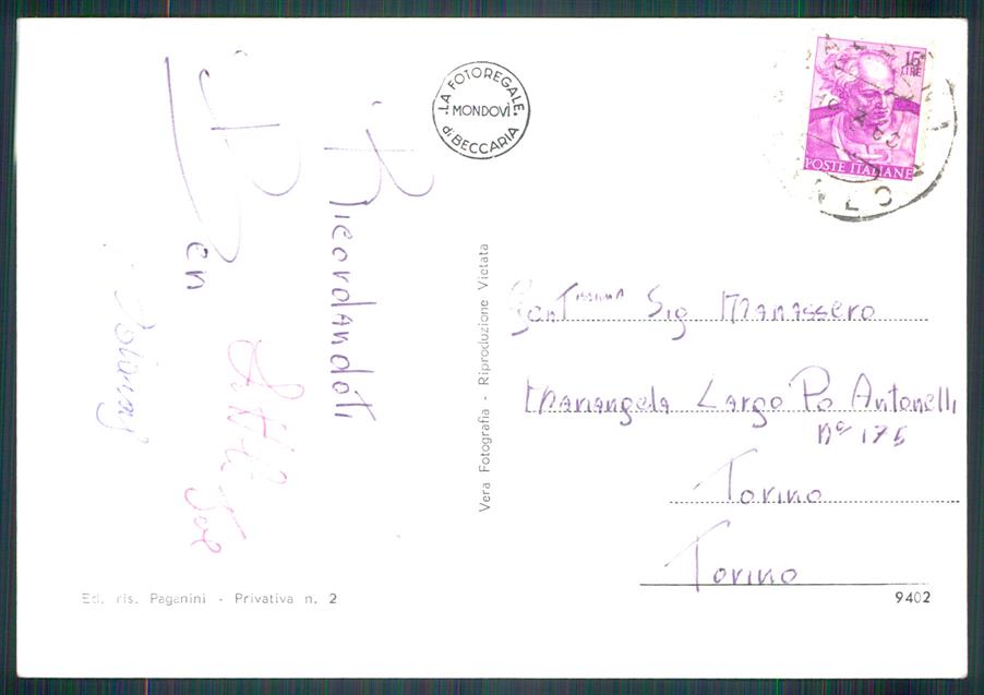 Cuneo Paesana Auto Foto FG cartolina MZ1055 – retro