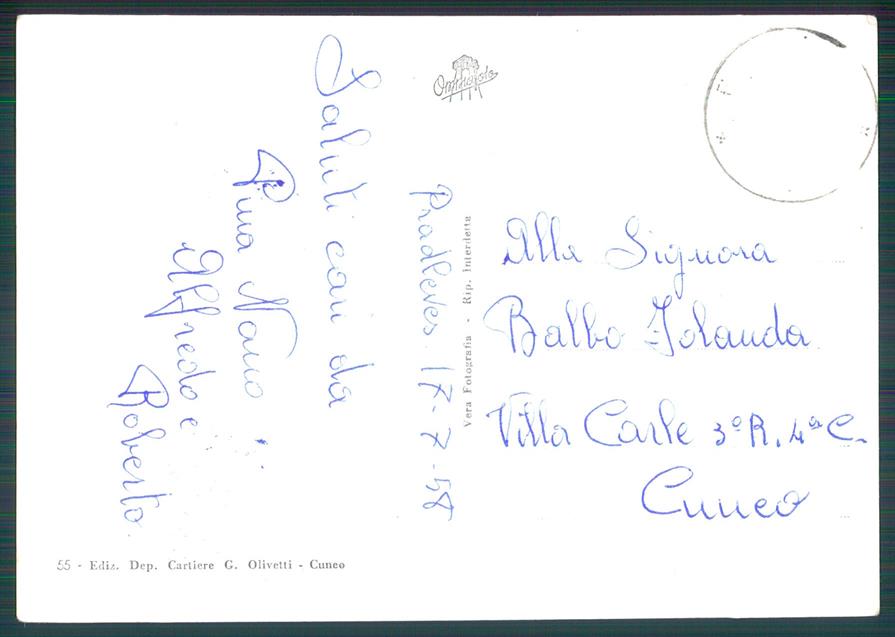 Cuneo Pradleves Valle Grana Foto FG cartolina MZ1057 – retro