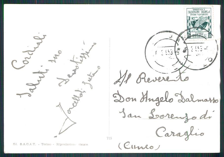 Cuneo Alba Saluti da STRAPPO Foto FG cartolina MZ1059 – retro