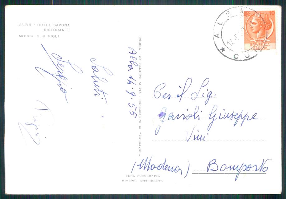 Cuneo Alba Tartufi Foto FG cartolina MZ1060 – retro