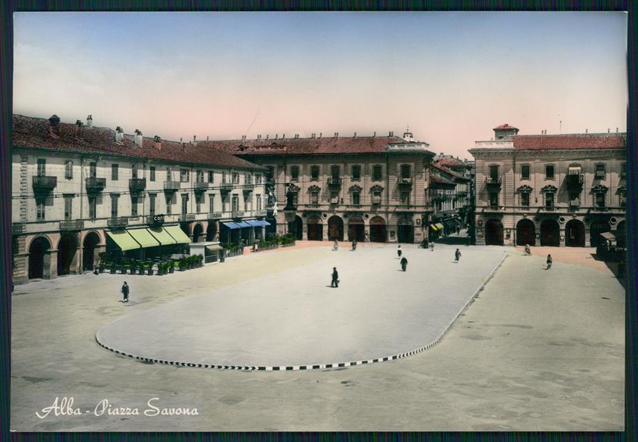 Cuneo Alba Piazza Savona Foto FG cartolina MZ1063 – fronte