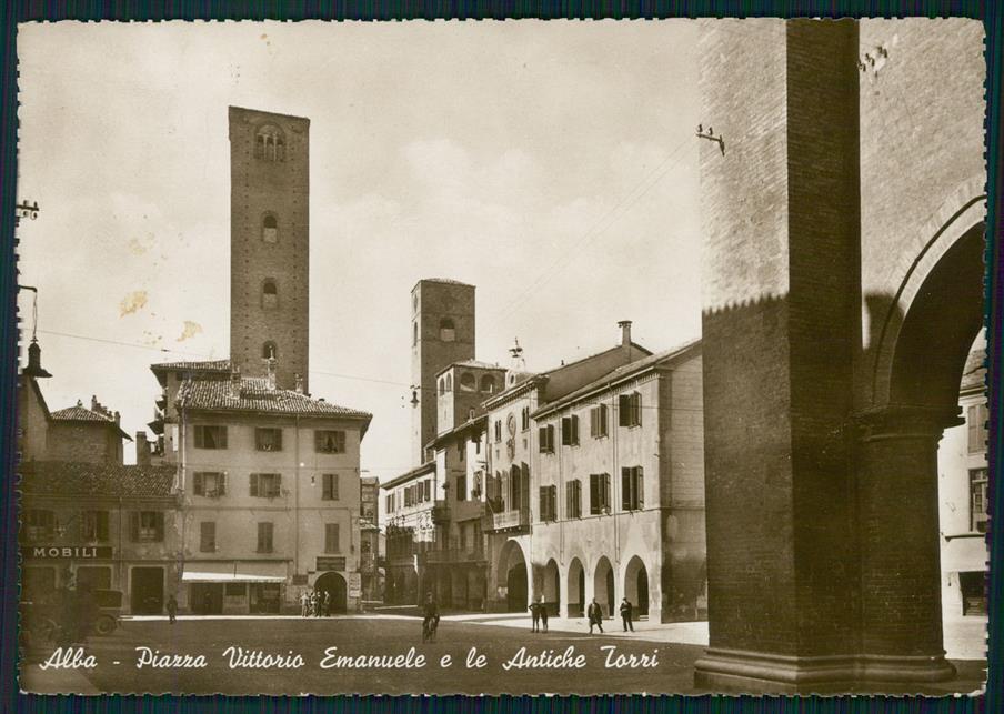 Cuneo Alba Piazza Vittorio Emanuele Foto FG cartolina MZ1065 – fronte