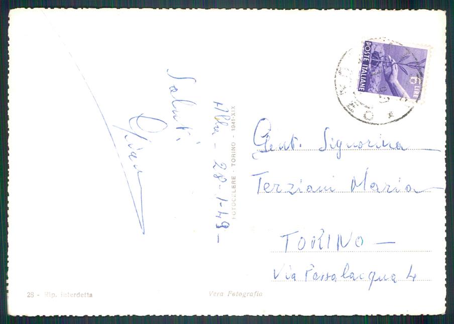 Cuneo Alba Piazza Vittorio Emanuele Foto FG cartolina MZ1065 – retro