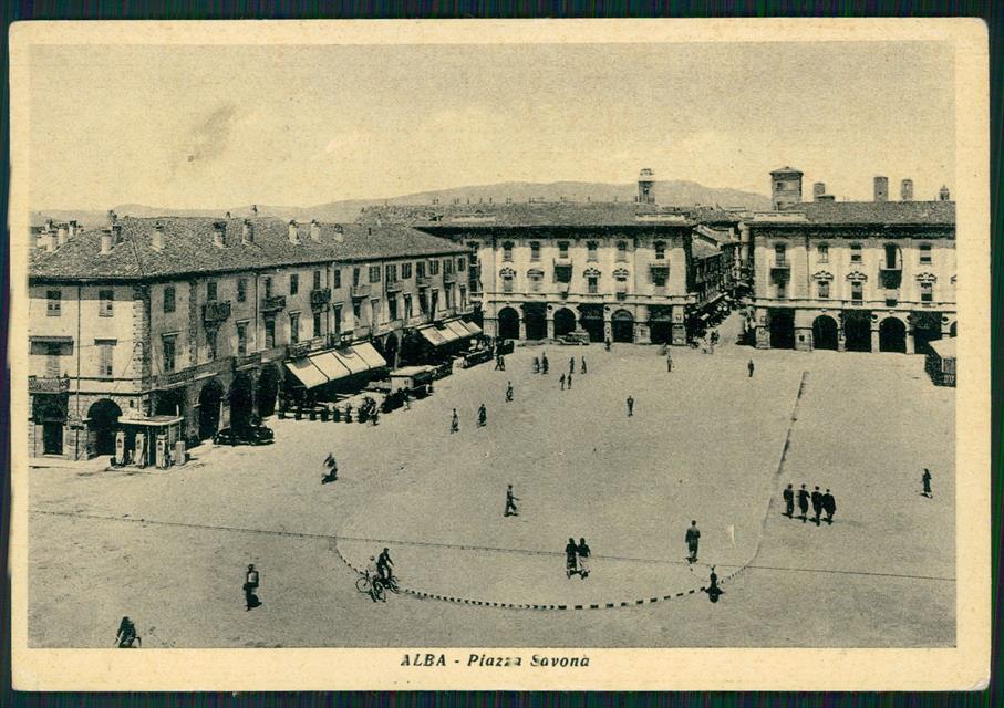 Cuneo Alba Piazza Savona FG cartolina MZ1070 – fronte