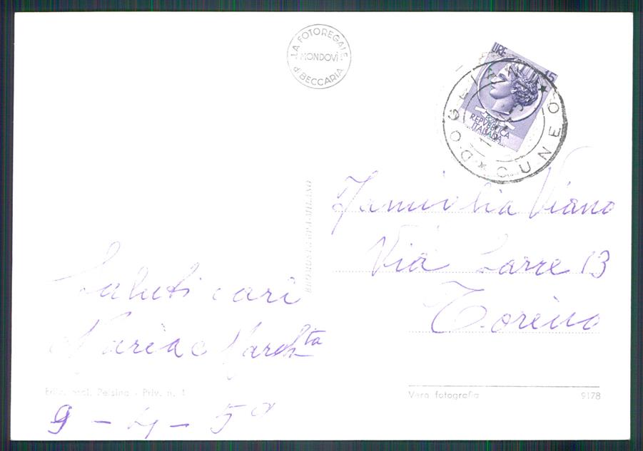 Cuneo Dogliani PIEGA Foto FG cartolina MZ1075 – retro