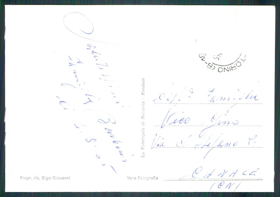 Cuneo Battifollo Chiesa Parrocchiale ABRASA Foto FG cartolina MZ1084 – retro