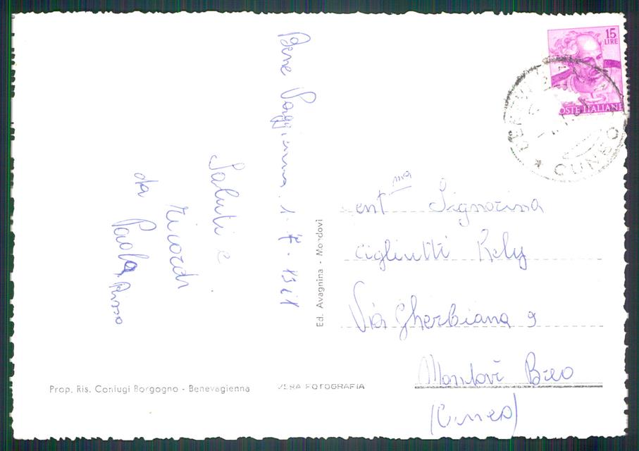 Cuneo Bene Vagienna Auto Foto FG cartolina MZ1086 – retro
