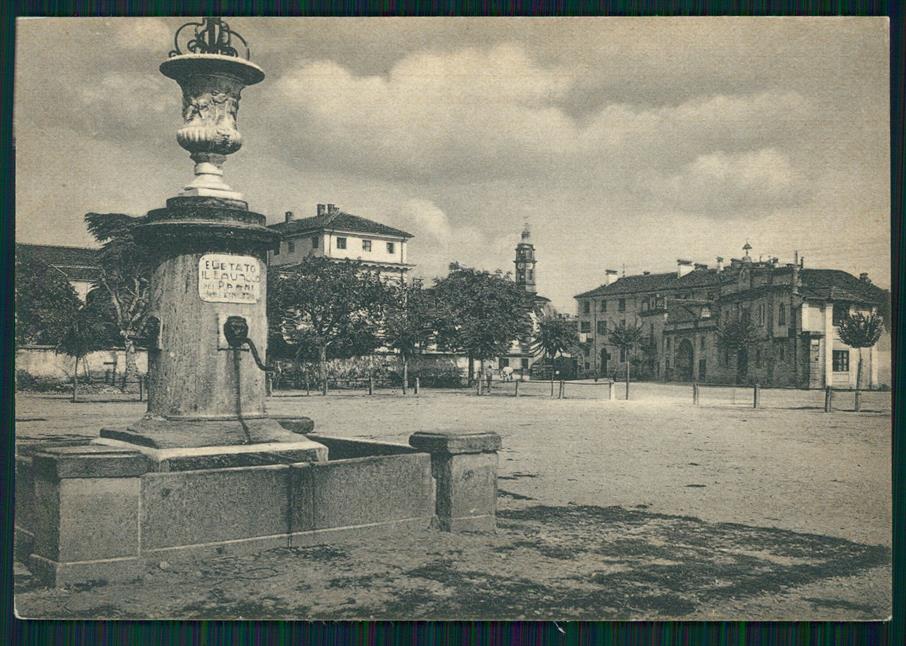 Cuneo Busca Piazza del Mercato Fontana FG cartolina MZ1121 – fronte