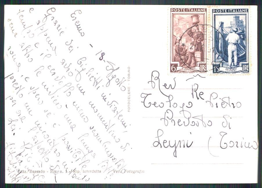 Cuneo Busca Eremo di Belmonte Foto FG cartolina MZ1135 – retro