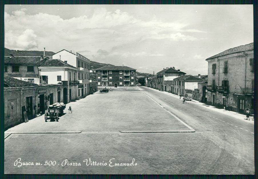 Cuneo Busca Piazza Vittorio Emanuele Foto FG cartolina MZ1138 – fronte