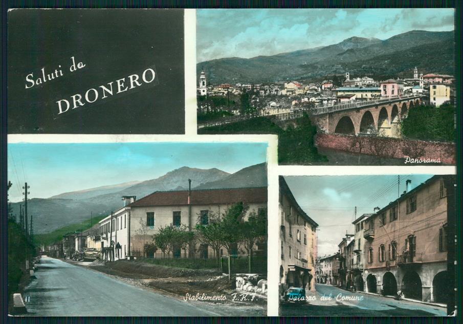 Cuneo Dronero Saluti da Foto FG cartolina MZ1145 – fronte