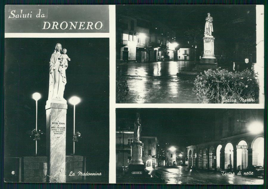 Cuneo Dronero Saluti da Foto FG cartolina MZ1146 – fronte