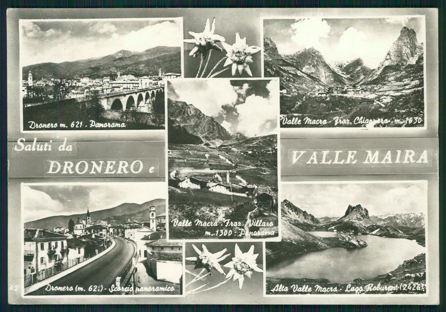 Cuneo Dronero Saluti da Stelle Alpine Foto FG cartolina MZ1148 – fronte